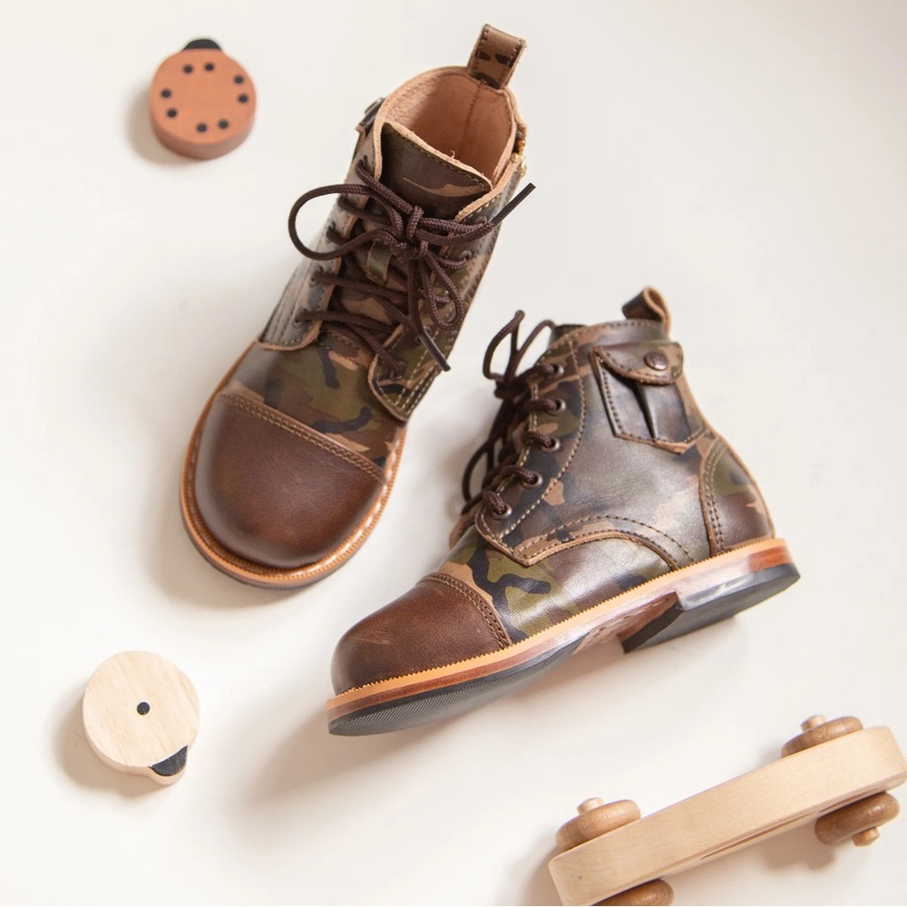 Mikoleon | Heirloom Luxe Boots Camo Cafe Kids
